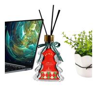 Christmas Reed Diffuser - Flameless Christmas Tree Fragrance, Holiday Decor | Holiday Scent Diffuser for Home Rooms, Flameless Fragrance Design | Christmas Tree Shape, Reed Sticks, Seasonal AromaticDecor