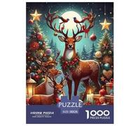 Christmas Reincerf 1000 Pièces Puzzle Adultes Et Enfants Décoration D Intérieur Jeu De Créatif Classiques pour Créatif 38x26cm/1000pcs
