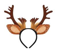 Christmas Reindeer Headband - Cute Realistic Deer Antlers, Animal Ears Headband for Cosplay Costume, Holiday Party Accessory, Christmas Boppers and Festive Hats for Kids and Adults