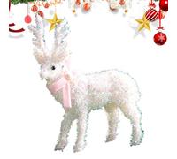 Christmas Reindeer - Light Up Reindeer | Waterproof Indoor Christmas Dee Family Decorations | Sculpture Reinder Ornaments Glittering | Pre-Lit Lights and Metal Stakes for Yard Winter Holiday Home Por