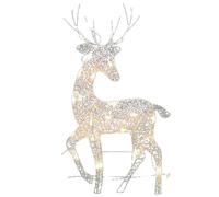 Christmas Reindeer, Lighted Christmas Deer Outdoor, LED Light Up Moose Holiday Decoration, Christmass Reindeer Stake Light for Indoor & Outdoor Decoration, Home Yard Garden, Parties, Warm White Lights