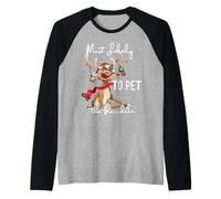 Christmas Reindeer Most Likely to Pet The Reindeer Kids Boys Manche Raglan