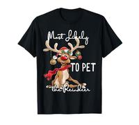 Christmas Reindeer Most Likely to Pet The Reindeer Kids Boys T-Shirt