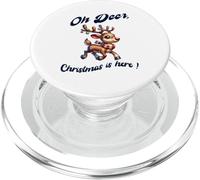 Christmas Reindeer Oh Deer Christmas is Here PopSockets PopGrip pour MagSafe