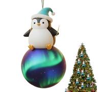 Christmas Reindeer Ornaments - Penguin Christmas Balls | 8x4x1cm Holiday Decoration for Hanging, 2D Acrylic Holiday Crafted Ornament with Artistic Design, Seasonal Figurine, Penguin Baubles for Home