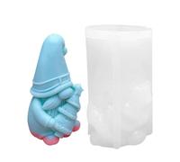 Christmas Resin Gnome Mold - Epoxy Resin Craft Form, Silicone Plaster Decoration Mold, Table Ornament Casting Tool | Handmade Holiday Creative Accessory for Christmas Home Office Festive Display