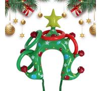 Christmas Ring Toss Game | Tree Ring Toss Headbands | Inflatable Toy Game for Outdoor Family Fun Kids Adults Party School Christmas Activity