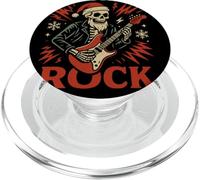 Christmas Rock Skeleton Guitar Edgy Music Holiday PopSockets PopGrip pour MagSafe