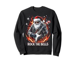 Christmas Rocker Rock The Bells Santa Guitariste Sweatshirt
