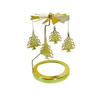 Christmas Rotary Candle Holder - Candle Spinner | Christmas Trees Candles Spinner| Golden Carousel Candles Rotary Candlê Holder Spinnêr Candleholder Metal Tea Light Candlestick for Home Decor
