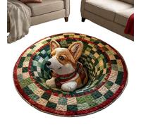 Christmas Rugs - 31.5/39.37/47.24inches Xmass Bathroom Rugs, 3D Illusion Floor Mats, Non Slip Kitchen Doormats | for Indoor Outdoor Home Bedroom Living Room Kitchen Porch Entrance Outside