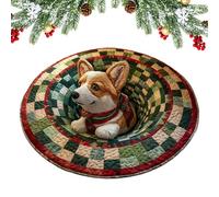Christmas Rugs - 31.5/39.37/47.24inches Xmass Bathroom Rugs, 3D Illusion Floor Mats, Non Slip Kitchen Doormats | for Indoor Outdoor Home Bedroom Living Room Kitchen Porch Entrance Outside