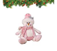 Christmas Santa Claus Doll - Pink Plush Hanging Decoration for Holiday Décor | Soft Fabric with Cute Design, Seasonal Santa Figure Pendant for Tree, Shelf, Mantel, Windowsill, Table, or Desk