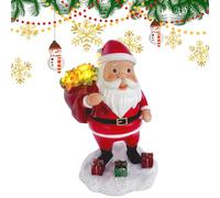 Christmas Santa Figurines, Light-Up Resin Santa Claus Sculpture for Home Tabletop Mantle Or Bookshelf, Festive Christmas Decor with Warm Glow for New Year Holiday Indoor Display