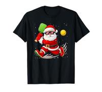 Christmas Santa Playing Pickleball Pajama Toddler Boys Kids T-Shirt