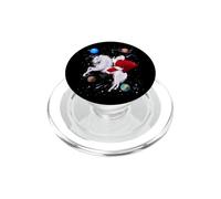 Christmas Santa Riding Unicorn in Space Funny Xmas PopSockets PopGrip pour MagSafe