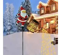 Christmas Santa Solar Kettle Lights Garden Lawn Decorative Lights, Solar Christmas Light Outdoor Decorations, Hanging Santa Kettle Ground Lamp for Pathway, Patio, Lawn & Yard Décor Gift