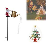 Christmas Santa Solar Kettle Lights, Solar LED Night Light Garden Lawn Decorative Lights, Vintage Waterproof Outdoor Lantern Decoration for Backyard Lawn Patio (1Pcs)