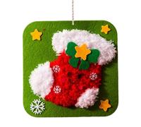Christmas Sewing Kit- Beginner-Friendly Embroidery Set for Kids | Do It Yourself Threading Craft with Holiday Designs for Girl/Boys, Ages 4 to 12, Birthdays, Fun Activities, Arts and Crafts