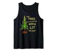Christmas Shirt Not Only Thing Getting Lit Sapin de Noël Débardeur