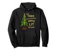 Christmas Shirt Not Only Thing Getting Lit Sapin de Noël Sweat à Capuche