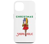 Christmas Shopaholic Melanin Femmes Noir Fille Magique Shopping Coque pour iPhone 13