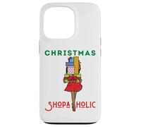 Christmas Shopaholic Melanin Femmes Noir Fille Magique Shopping Coque pour iPhone 13 Pro