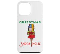 Christmas Shopaholic Melanin Femmes Noir Fille Magique Shopping Coque pour iPhone 13 Pro Max