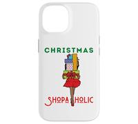 Christmas Shopaholic Melanin Femmes Noir Fille Magique Shopping Coque pour iPhone 14