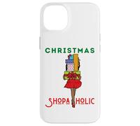 Christmas Shopaholic Melanin Femmes Noir Fille Magique Shopping Coque pour iPhone 14 Plus