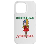 Christmas Shopaholic Melanin Femmes Noir Fille Magique Shopping Coque pour iPhone 14 Pro Max