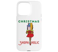 Christmas Shopaholic Melanin Femmes Noir Fille Magique Shopping Coque pour iPhone 15 Pro Max