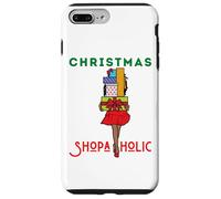 Christmas Shopaholic Melanin Femmes Noir Fille Magique Shopping Coque pour iPhone 7 Plus/8 Plus