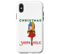 Christmas Shopaholic Melanin Femmes Noir Fille Magique Shopping Coque pour iPhone X/XS