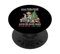 Christmas Shopping Mom Panicked Life w Four Toddler PopSockets PopGrip Adhésif