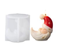 Christmas Silicone Candle Mold - Silicone Santa Claus Crescent Shape Decor | Christmas Candle Soap Mold for Thanksgiving Birthday Party Home Room Desk Offices School Apartment