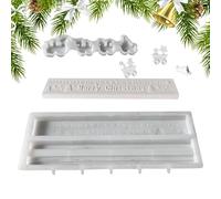 Christmas Silicone Mold - 28.5x13x1.5cm Christmas Countdown Silicone Casting Mold - Multi-Functional Versatile Artistic Epoxy Resin Concrete Making Tool For Classroom School Studio Home