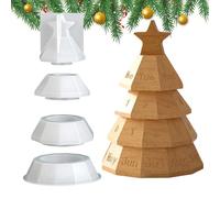 Christmas Silicone Mold | Beginner-Friendly Reusable Mould | 3D Stacking Christmas Tree Silicone Mold | for Concrete Plaster Clay DIY Crafts Children Adults Family Home School Studio Decoration