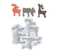 Christmas Silicone Molds, 3D Standing Elk Reindeer Mold, Non Stick Flexible Mould for Chocolate Candy Soap Candle Resin Clay, Holiday Crafts, Table Centerpiece and Winter Home Decoration