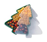 Christmas Snack Tray - Snowman Tree with Lid, Christmas Serving Platter, ChristmaAs Platters Snack Serving Tray for Cookie Candy Dessert Cheese Fruit Charcuterie Chocolate Home Decor