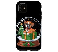 Christmas Snow Globe Boxer Dog X-Mas Tree Coque pour iPhone 11