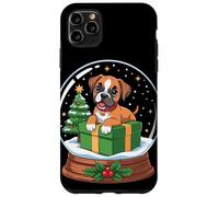 Christmas Snow Globe Boxer Dog X-Mas Tree Coque pour iPhone 11 Pro Max