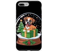 Christmas Snow Globe Boxer Dog X-Mas Tree Coque pour iPhone 7 Plus/8 Plus