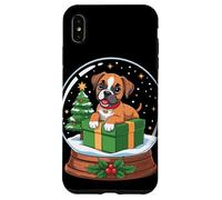 Christmas Snow Globe Boxer Dog X-Mas Tree Coque pour iPhone XS Max