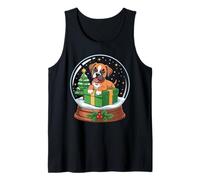 Christmas Snow Globe Boxer Dog X-Mas Tree Débardeur