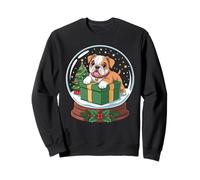 Christmas Snow Globe English Bulldog X-Mas Tree Sweatshirt