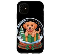 Christmas Snow Globe Golden Retriever X-Mas Tree GR Dog Coque pour iPhone 11