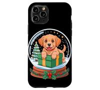 Christmas Snow Globe Golden Retriever X-Mas Tree GR Dog Coque pour iPhone 11 Pro