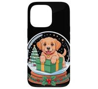 Christmas Snow Globe Golden Retriever X-Mas Tree GR Dog Coque pour iPhone 13 Pro