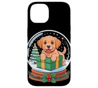 Christmas Snow Globe Golden Retriever X-Mas Tree GR Dog Coque pour iPhone 14